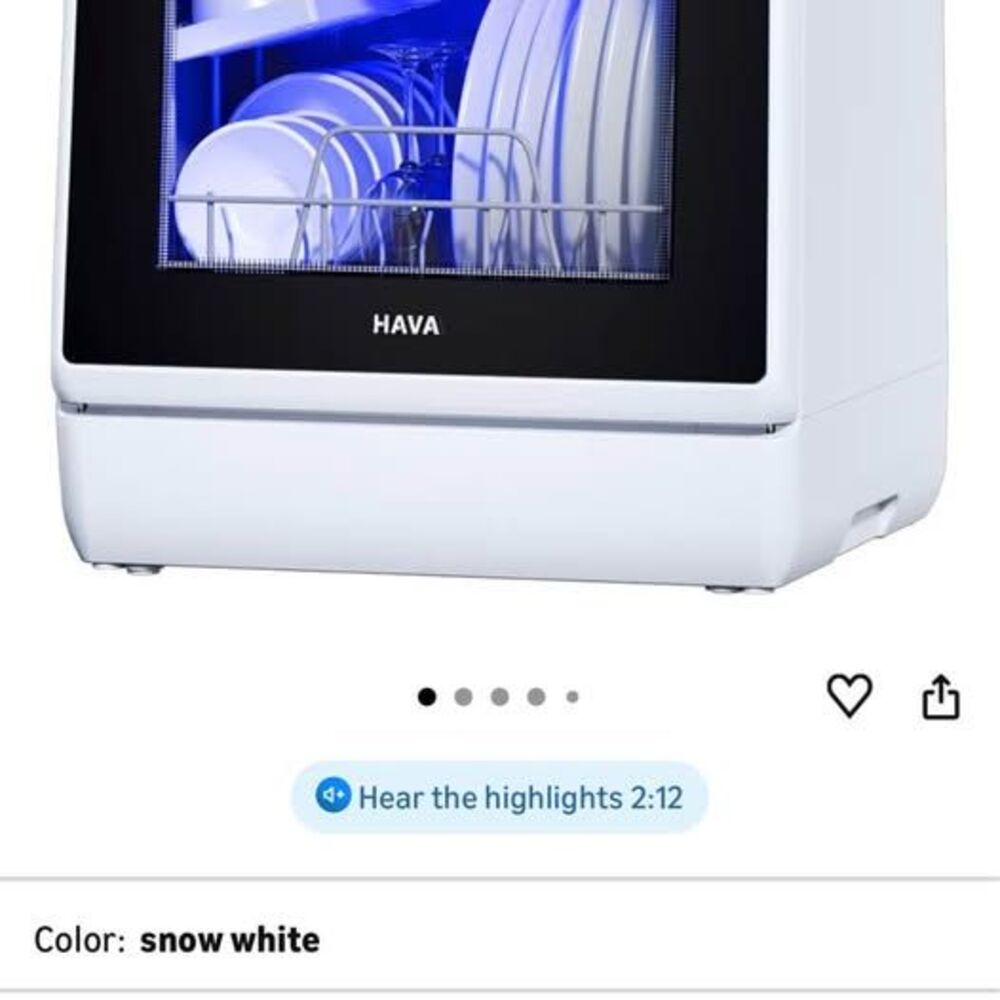 HAVA portable dishwasher MSRP $325
